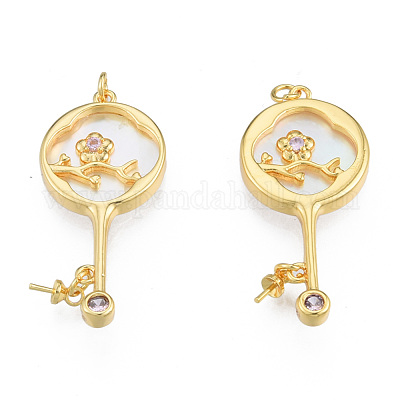 Кулон из латуни с микропаве из кубического циркония KK-N233-433-1