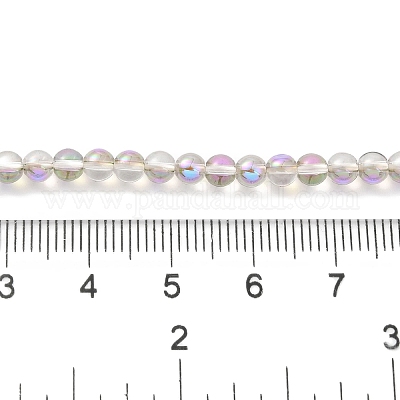 Прозрачные стеклянные бусины гальваническим пряди GLAA-T032-T4mm-C09-1
