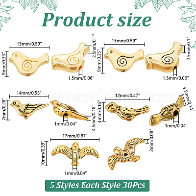 150шт 5 стильные бусины из сплава в тибетском стиле TIBEP-AR0001-21-1