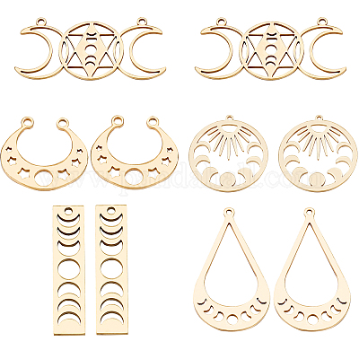 10 шт. 5 подвески из нержавеющей стали 201 с лазерной резкой STAS-CN0001-23G-1