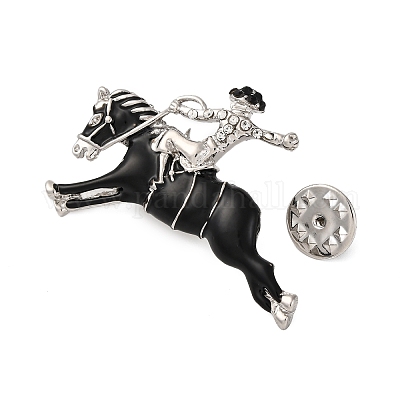 Брошь из цинкового сплава с кристаллами и стразами JEWB-U010-04P-01-1