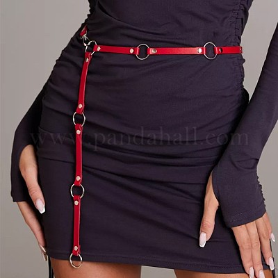 Кольцо из сплава с цепочкой из искусственной кожи для женщин FS-WGE032D-02-1