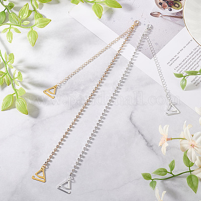 4 пара двухцветных цепочек со стразами FIND-GO0002-50-1