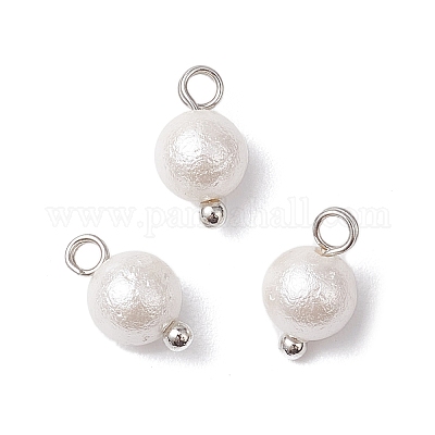 Круглые подвески из жемчужин с морщинистой текстурой PALLOY-JF03823-02-1