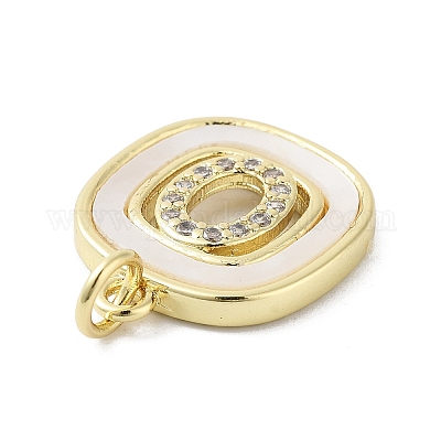 Покрытие стойки латунь микропаве прозрачные подвески из кубического циркония KK-E102-33G-O-1