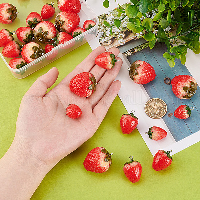 30шт 3 стиля непрозрачные подвески из смолы RESI-PH0002-06-1