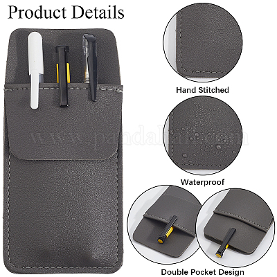 3 шт. 3-х цветный прямоугольный кожаный чехол для ручки DIY-CL0002-23-1