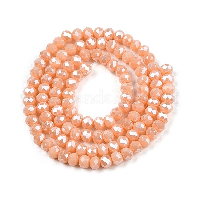 Стеклянные бусины с гальваническим покрытием  EGLA-A044-P4mm-A33-1