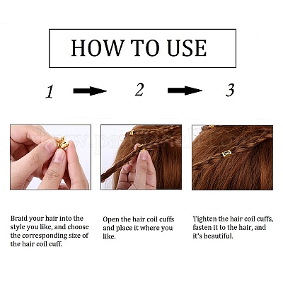 Железные дреды бусы украшение для волос&nbsp;IFIN-S696-17G-10x12-1