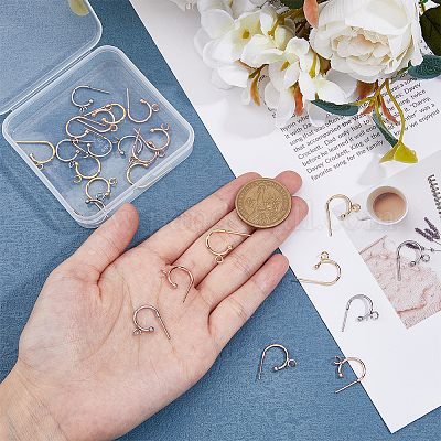 24 шт. 3-х цветная фурнитура для сережек-гвоздиков из нержавеющей стали 304 STAS-DC0014-80-1