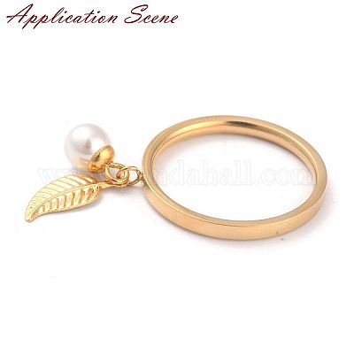 Настройки колец из нержавеющей стали 304 RJEW-O045-09-G-1