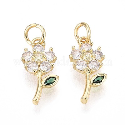 Латунные микро проложить кубического циркония подвески KK-T071-124G-1