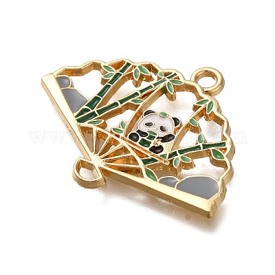 Подвески из эмали и сплава с покрытием на тему панды ENAM-S021-08G-A-1