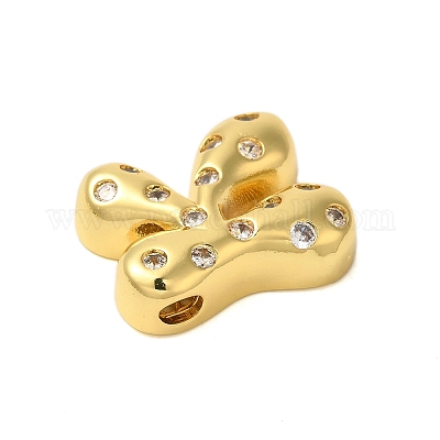 Покрытие стойки латунь микро паве прозрачные перданты из кубического циркония KK-C067-11G-K-1