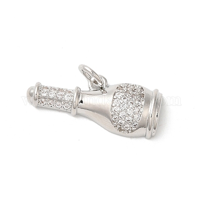 Подвески из латуни с покрытием из прозрачного кубического циркония KK-Z056-25P-1