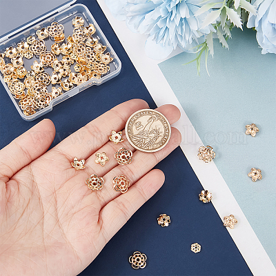 100 шт. 5-х стилевые колпачки из латуни и сплава FIND-BBC0004-43-1