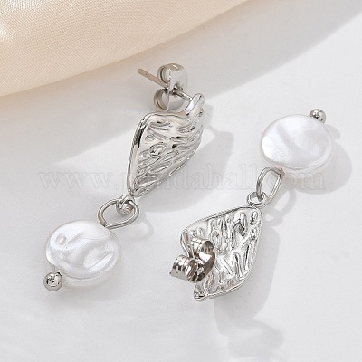 Серьги-гвоздики из нержавеющей стали 304 EJEW-L287-068P-1