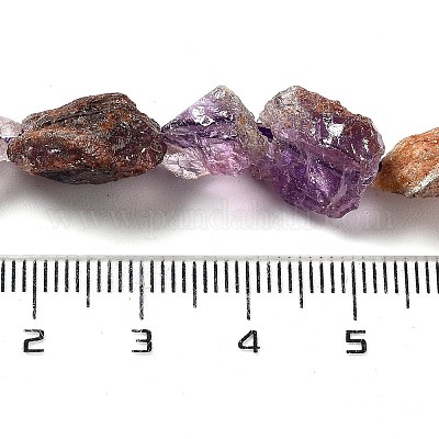 Необработанные грубые нити натуральных фиолетовых кварцевых бусин из лодолита G-P528-B06-02-1