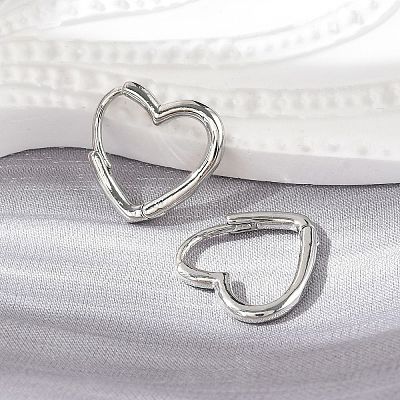 Латунные английском замке Серьги-кольца EJEW-C502-09P-1