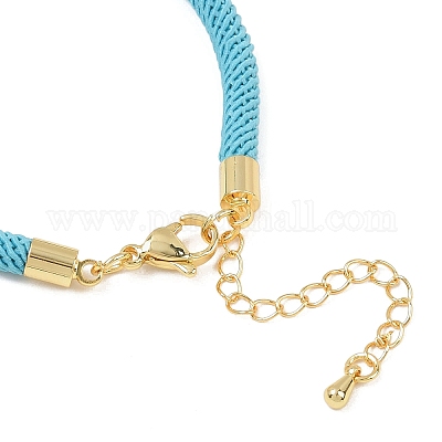 Изготовление браслета из круглого нейлонового шнура миланского плетения толщиной 4.5 мм BJEW-I245-01G-35-1