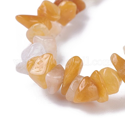 Натуральный топаз нефрит бисер стрейч браслеты BJEW-JB04152-02-1