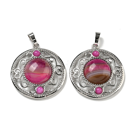 Подвески из натурального полосатого агата G-Q158-03V-1