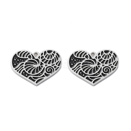 Подвески из нержавеющей стали 304 с черной эмалью STAS-M102-67P-1