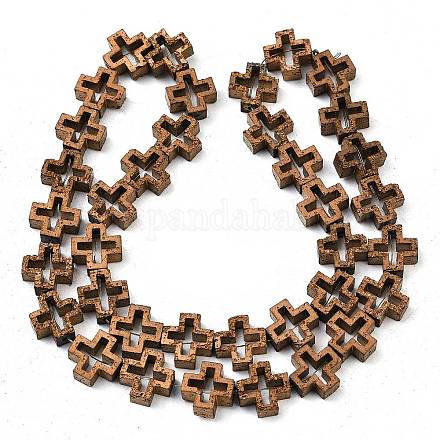 Гальванические бусины из натуральной лавы G-K388-02J-1