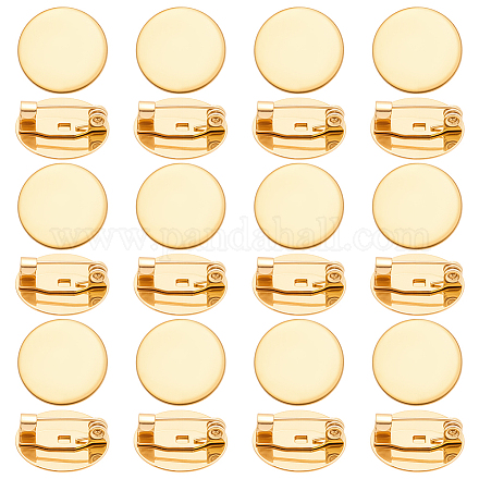 24 шт. оправа для кабошона из нержавеющей стали 304 STAS-UN0063-68A-G-1