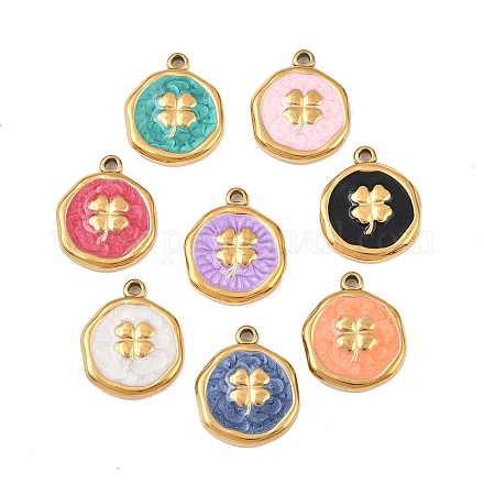 Подвески из нержавеющей стали 304 с эмалью STAS-P425-01G-11-1