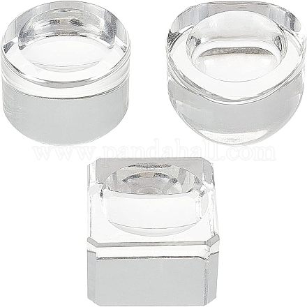 3 шт. 3-х стилистическая стеклянная хрустальная сферическая подставка DJEW-FG0001-29-1