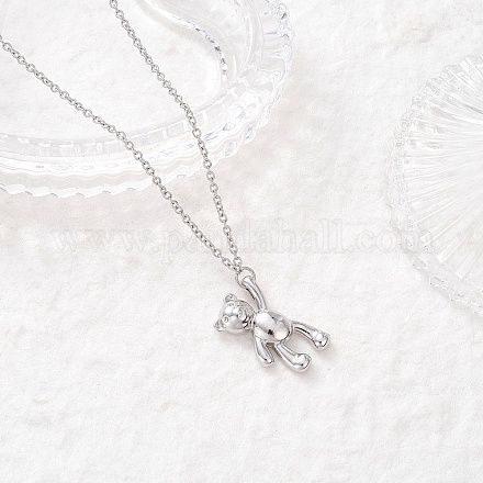 Ожерелья с подвесками из нержавеющей стали 304 для женщин и мужчин NJEW-JN05414-01-1