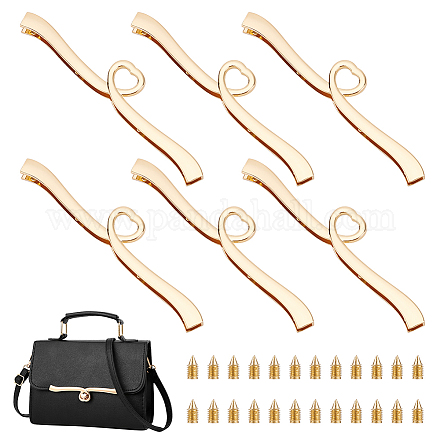 Застежки для украшения края крышки сумки из цинкового сплава&nbsp;FIND-WH0036-17KCG-1