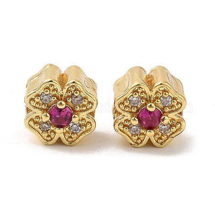 Стойки обшивки латунь микро проложить кубического циркония бусы KK-K377-03G-1