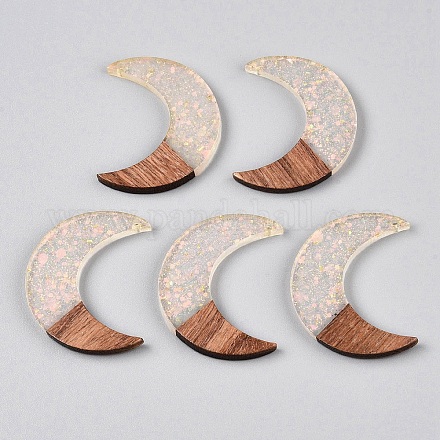 Подвески из эпоксидной смолы и орехового дерева RESI-T057-14D-1