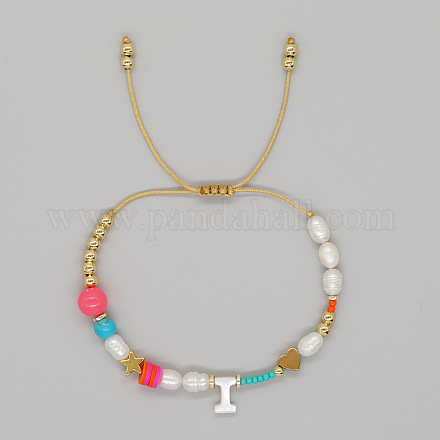 Браслеты из бисера в стиле бохо с буквами-ракушками для женщин WG07C1E-09-1