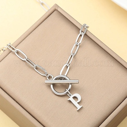 Ожерелья из нержавеющей стали с цепочкой-скрепкой и застежками ot WGD6039-16-1