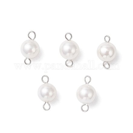 Круглые подвески-соединители с ракушками и жемчужинами PALLOY-JF04477-02-1
