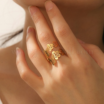 Кольца-манжеты из нержавеющей стали 304 для женщин LS-RJEW-K302-02G-1