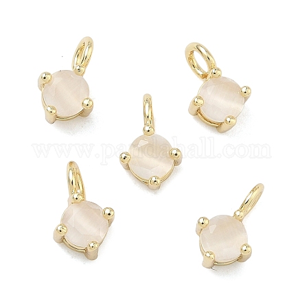 Латунные подвески в виде кошачьего глаза&nbsp;KK-C251-09A-G01-1