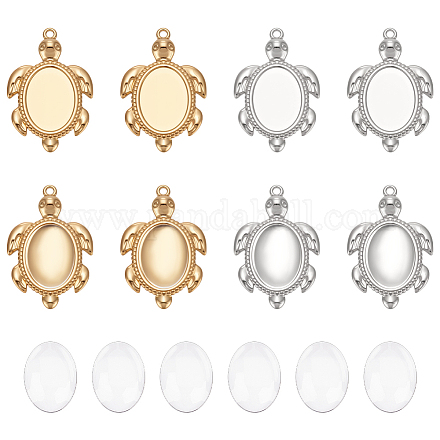 Наборы для самостоятельного изготовления подвески в виде морской черепахи из нержавеющей стали 304 DIY-UN0007-52-1