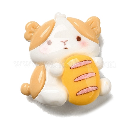 Кабошоны из непрозрачной смолы в форме кошки RESI-S10-02B-1