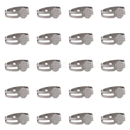 50 шт. регулируемые кольца для пальцев из нержавеющей стали 304 DIY-CA0005-54-1