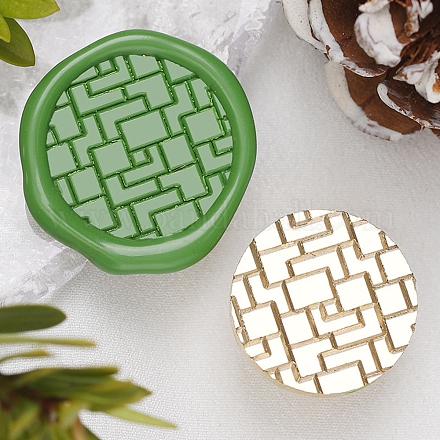 Текстура тема круглая латунная головка штампа AJEW-M036-06F-G-1