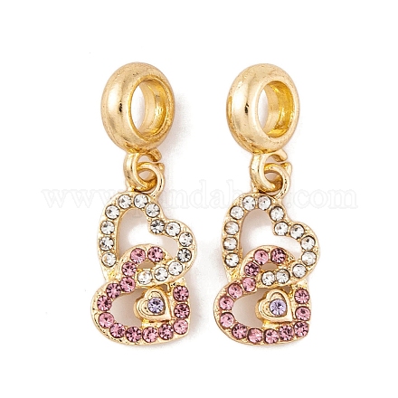 Стойки с покрытием из сплава с кристаллами и светло-розовыми стразами FIND-C055-18G-1