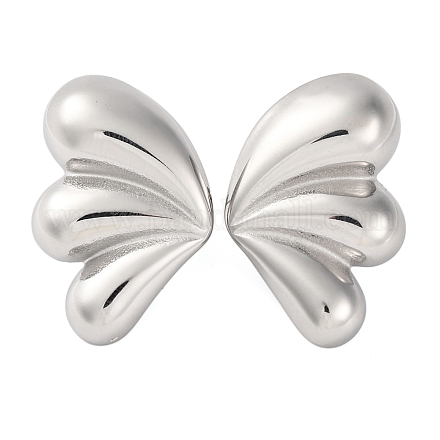 Серьги-гвоздики из нержавеющей стали 304 AJEW-Q001-01P-1