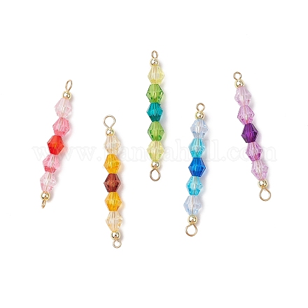 5 шт. 5-цветные акриловые биконические бусины-подвески PALLOY-JF03477-1