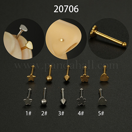 Кольца для носовых костей из хирургической нержавеющей стали 316L WG3D14E-04-1