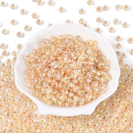 Внутри цветные прозрачные стеклянные бусины SEED-T009-01G-1