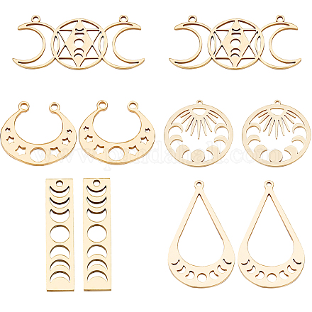 10 шт. 5 подвески из нержавеющей стали 201 с лазерной резкой STAS-CN0001-23G-1